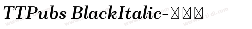 TTPubs BlackItalic字体转换